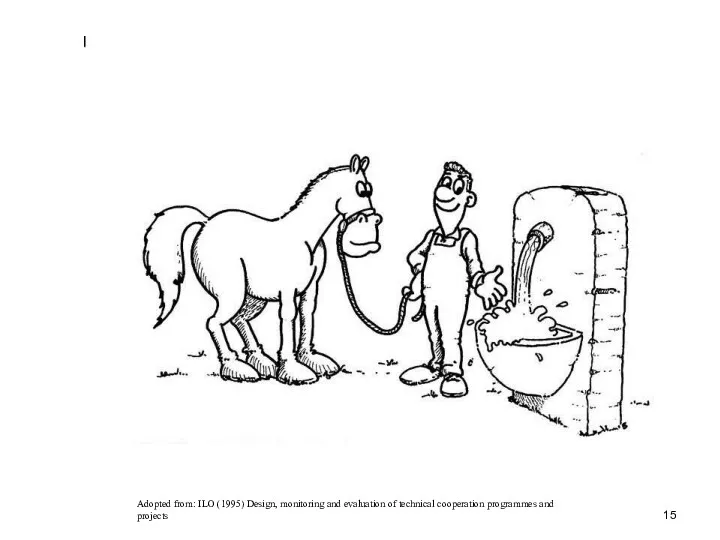 15 Adopted from: ILO (1995) Design, monitoring and evaluation of technical cooperation programmes and projects