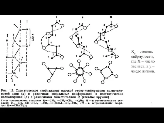 Xy - степень свёрнутости, где X – число звеньев, в y – число витков.