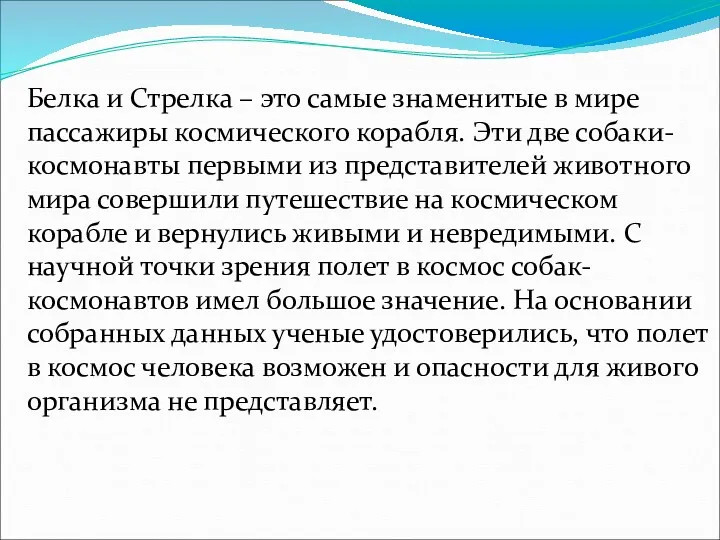 Белка и Стрелка – это самые знаменитые в мире пассажиры