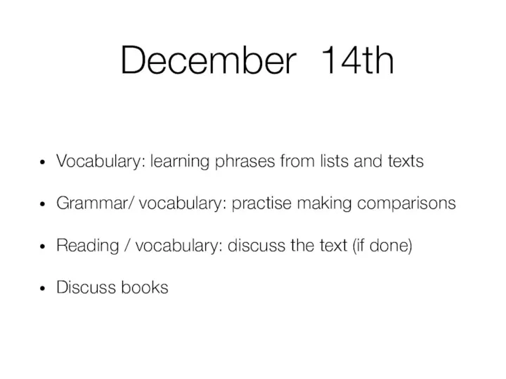 Vocabulary: learning phrases from lists and texts