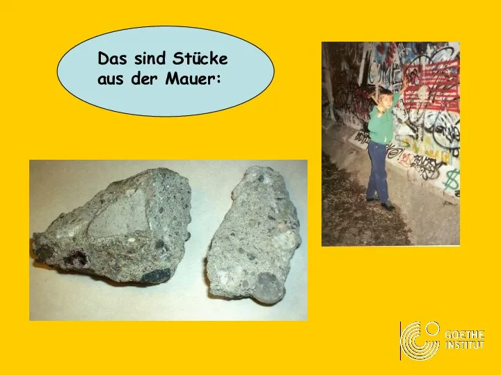 Das sind Stücke aus der Mauer: