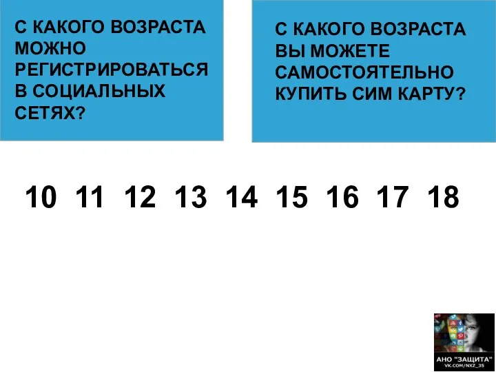 С КАКОГО ВОЗРАСТА МОЖНО РЕГИСТРИРОВАТЬСЯ В СОЦИАЛЬНЫХ СЕТЯХ? С КАКОГО ВОЗРАСТА ВЫ МОЖЕТЕ