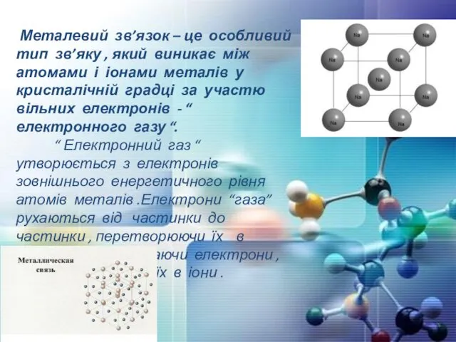 Металевий зв’язок – це особливий тип зв’яку , який виникає