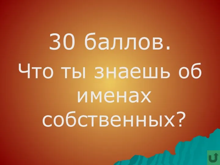 30 баллов. Что ты знаешь об именах собственных?