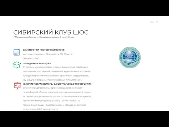 СИБИРСКИЙ КЛУБ ШОС Место расположения: г. Новосибирск, ДМ "Юность" (Академгородок)