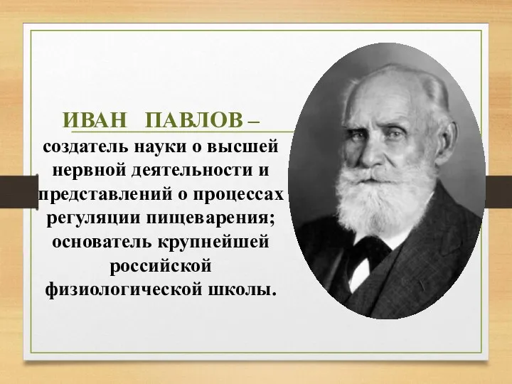 ИВАН ПАВЛОВ – создатель науки о высшей нервной деятельности и