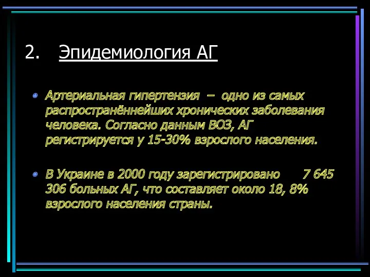 Артериальная гипертензия – одно из самых распространённейших хронических заболевания человека.