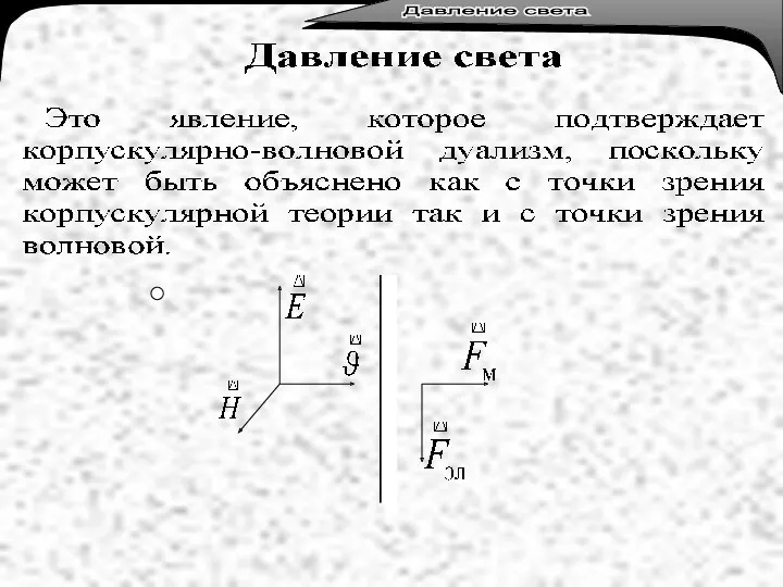 Лекция 3. Тепловое излучение. Давление света Давление света