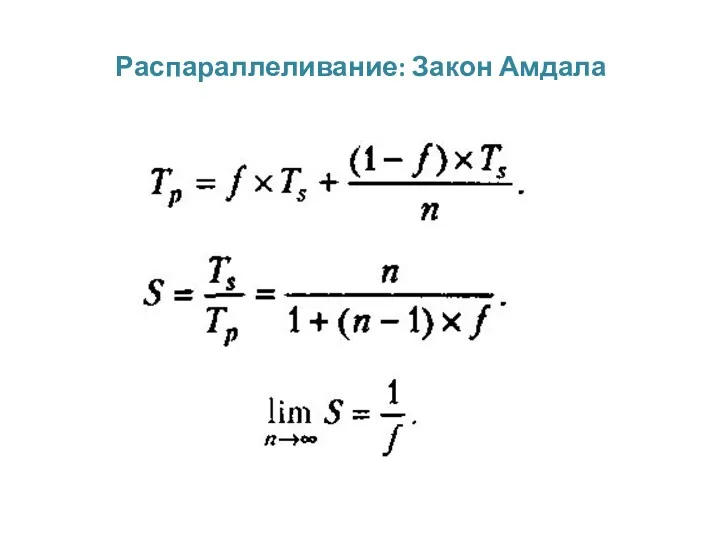 Распараллеливание: Закон Амдала