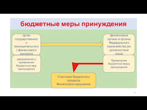 бюджетные меры принуждения орган государственного (муниципального) финансового контроля финансовые органы