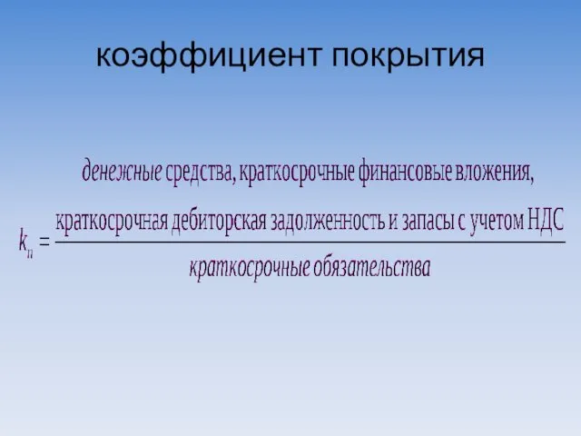 коэффициент покрытия