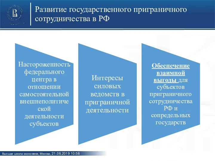 Развитие государственного приграничного сотрудничества в РФ