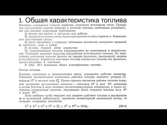 1. Общая характеристика топлива