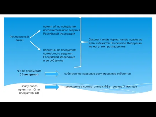 Федеральный закон принятый по предметам исключистельного ведения Российской Федерации принятый