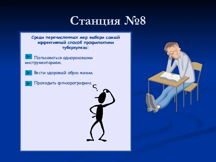 Станция №8 Среди перечисленных мер выбери самый эффективный способ профилактики