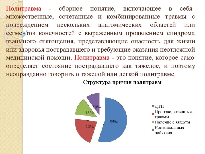 Политравма - сборное понятие, включающее в себя множественные, сочетанные и