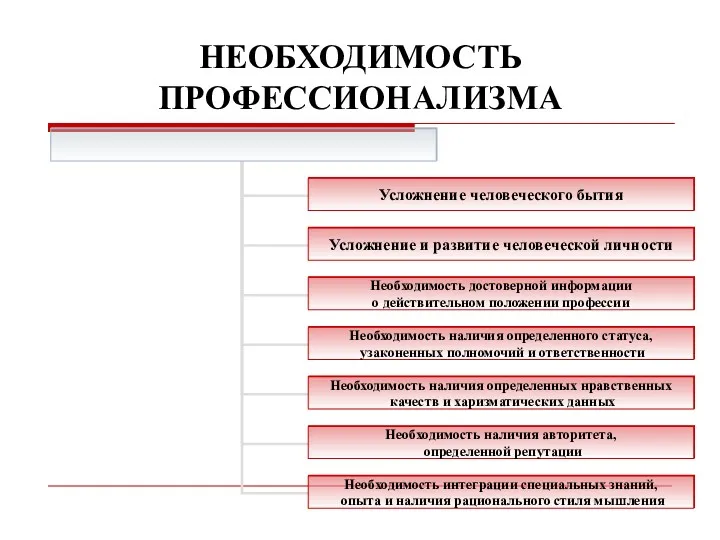 НЕОБХОДИМОСТЬ ПРОФЕССИОНАЛИЗМА