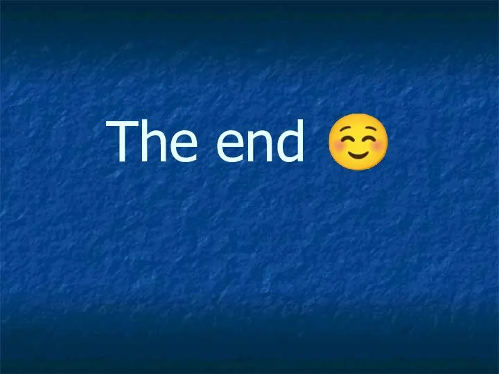 The end ☺