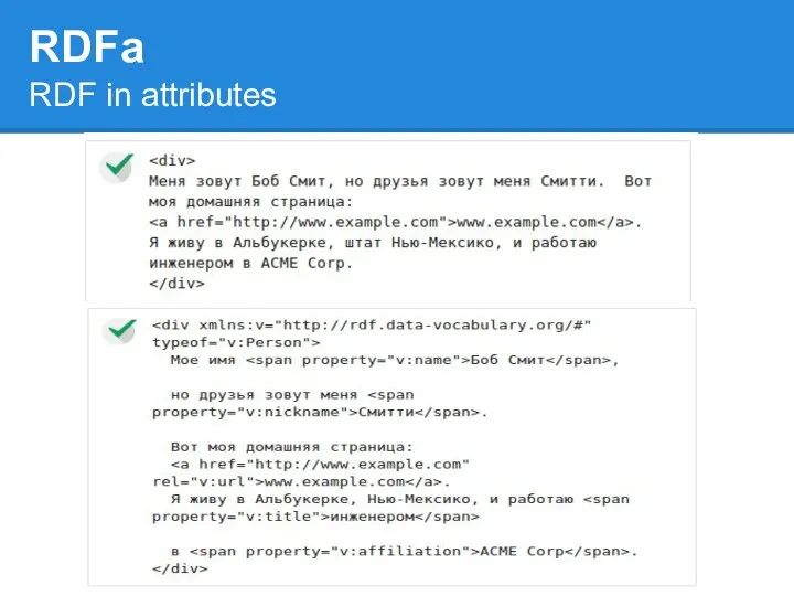 RDFa RDF in attributes