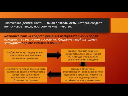 Творческая деятельность — такая деятельность, которая создает нечто новое: вещь,