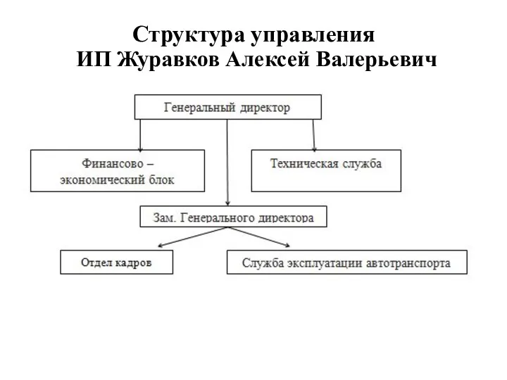 Структура управления ИП Журавков Алексей Валерьевич