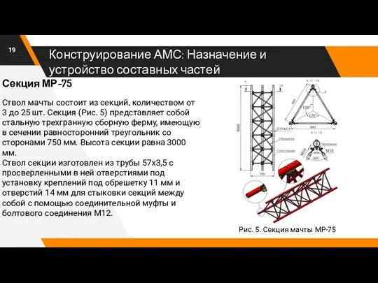 Конструирование АМС: Назначение и устройство составных частей Рис. 5. Секция