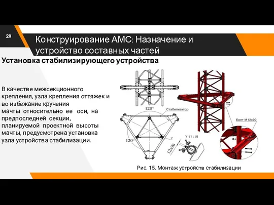 Конструирование АМС: Назначение и устройство составных частей Рис. 15. Монтаж