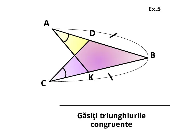 Găsiţi triunghiurile congruente Ex.5