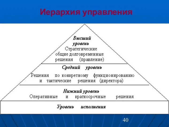 Иерархия управления