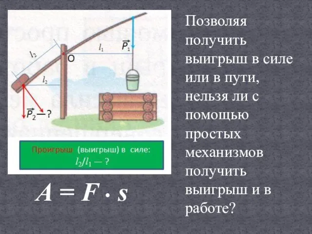 Позволяя получить выигрыш в силе или в пути, нельзя ли