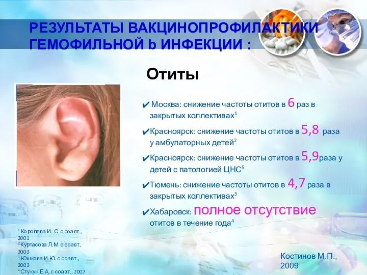 Отиты Москва: снижение частоты отитов в 6 раз в закрытых