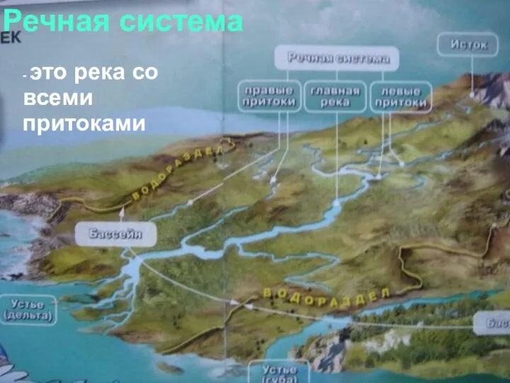 Речная система - это река со всеми притоками