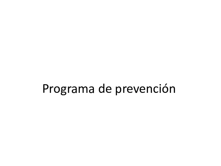 Programa de prevención