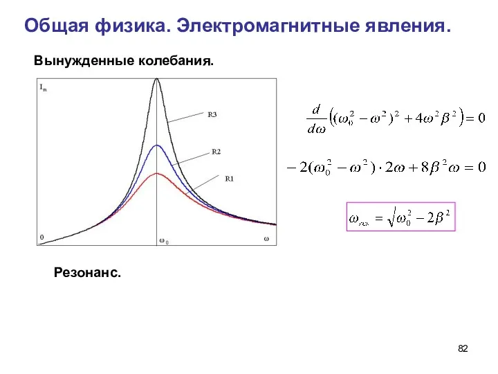 Общая физика. Электромагнитные явления. Вынужденные колебания. Резонанс.