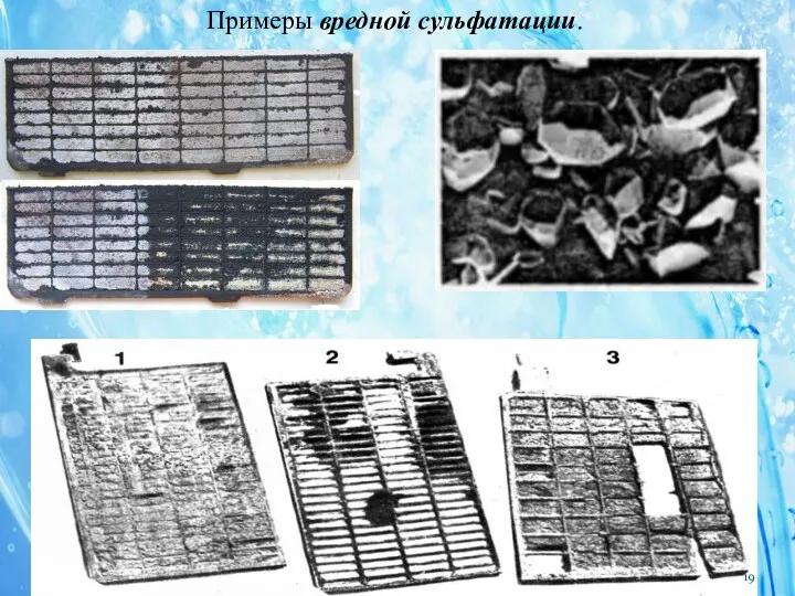 Примеры вредной сульфатации.