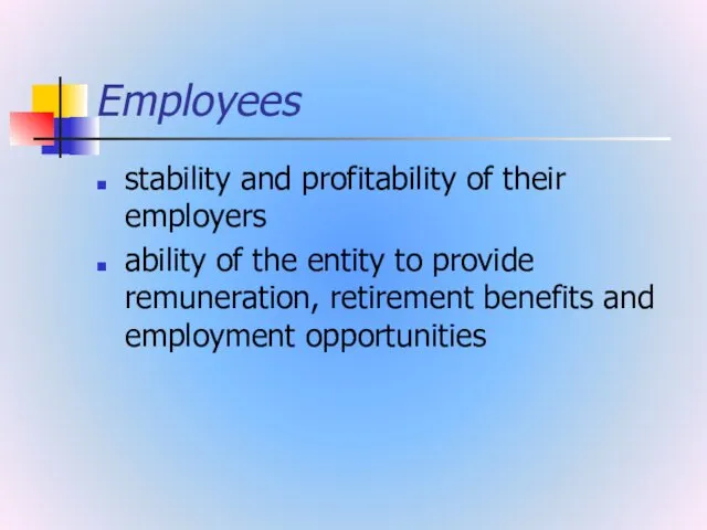Employees stability and profitability of their employers ability of the