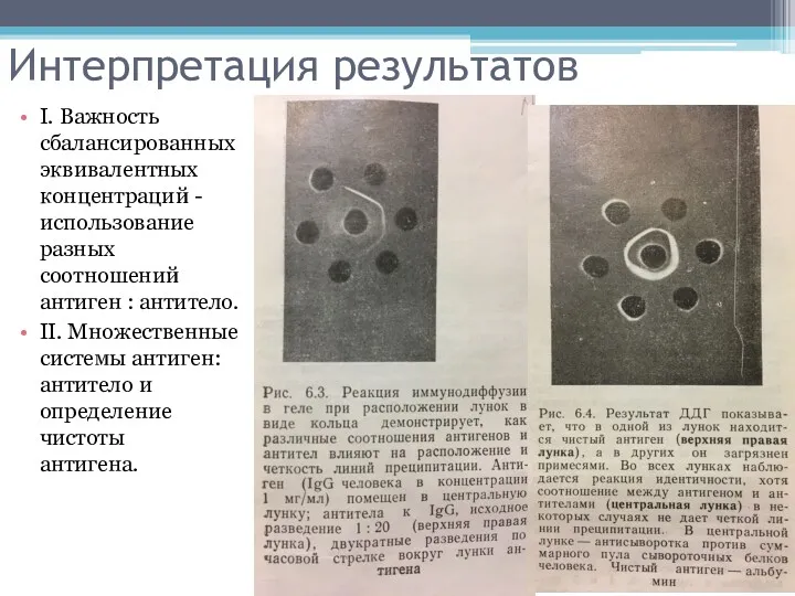 Интерпретация результатов I. Важность сбалансированных эквивалентных концентраций - использование разных