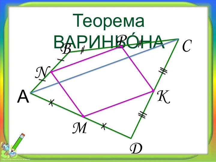 Теорема ВАРИНЬО́НА А B C D M N P K