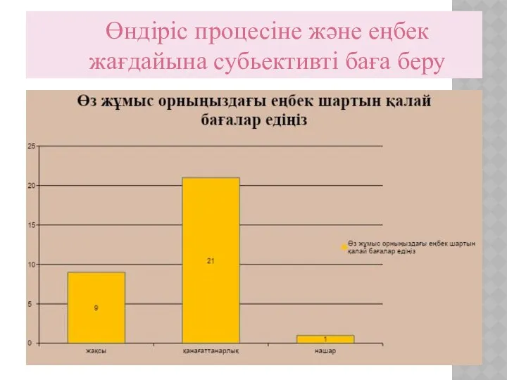 Өндіріс процесіне және еңбек жағдайына субьективті баға беру