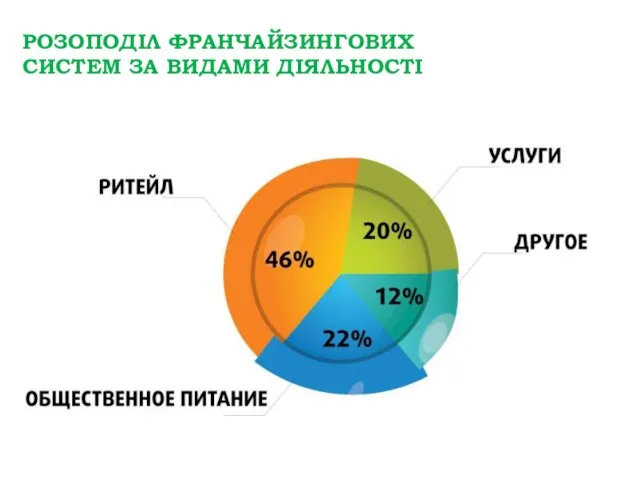 РОЗОПОДІЛ ФРАНЧАЙЗИНГОВИХ СИСТЕМ ЗА ВИДАМИ ДІЯЛЬНОСТІ