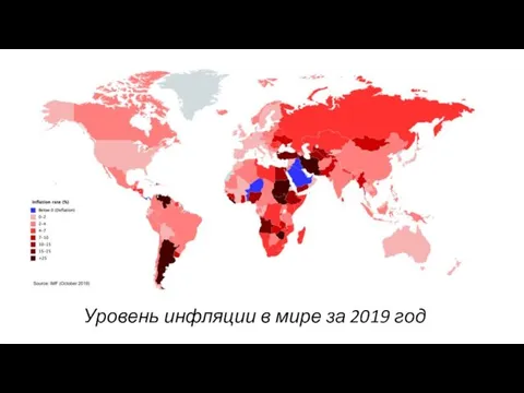 Уровень инфляции в мире за 2019 год