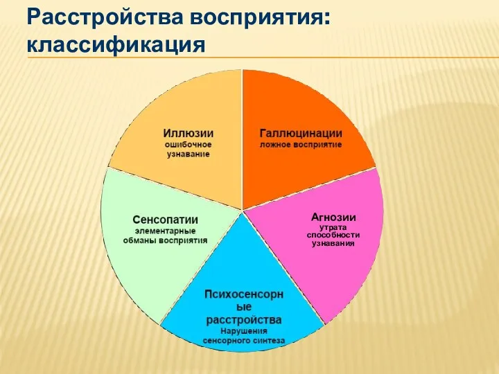 Расстройства восприятия: классификация Агнозии утрата способности узнавания