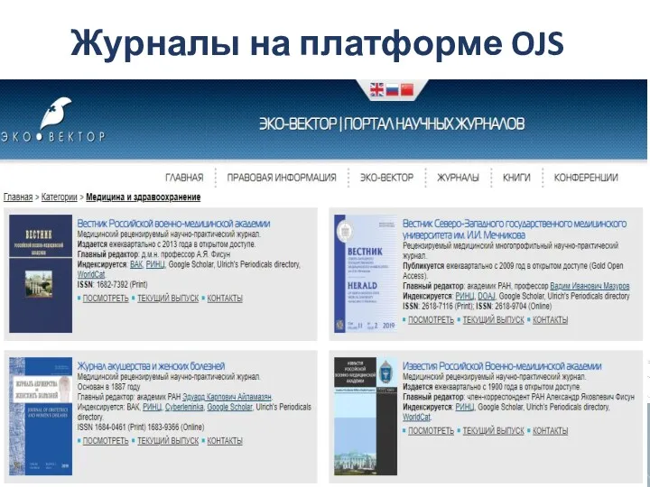 Журналы на платформе OJS