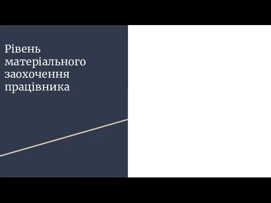 Рівень матеріального заохочення працівника