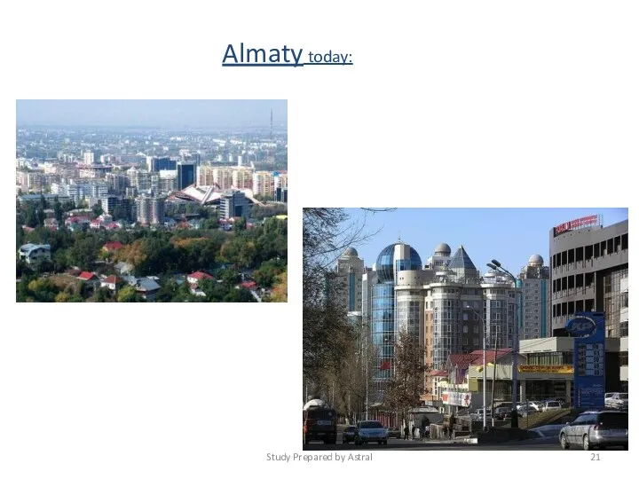 Almaty today: Study Prepared by Astral