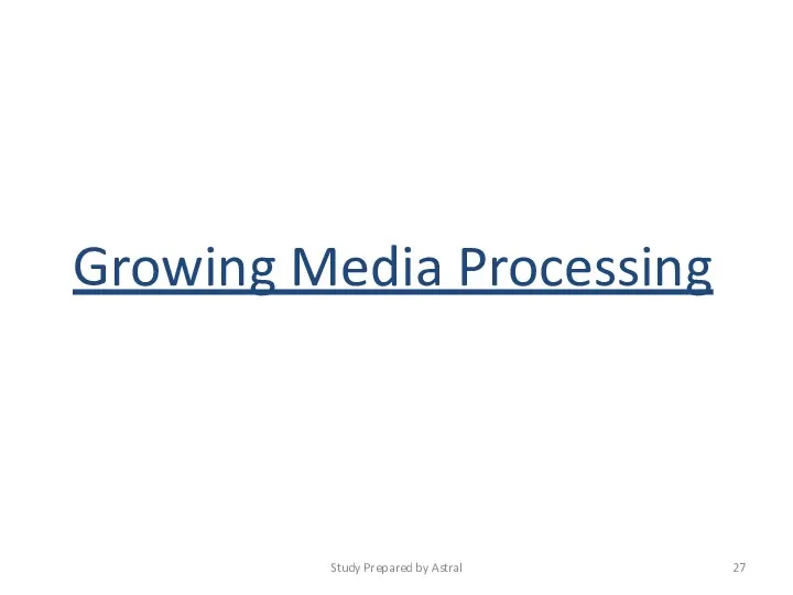 Growing Media Processing Study Prepared by Astral