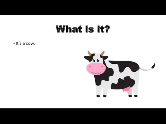 What is it? It’s a cow.