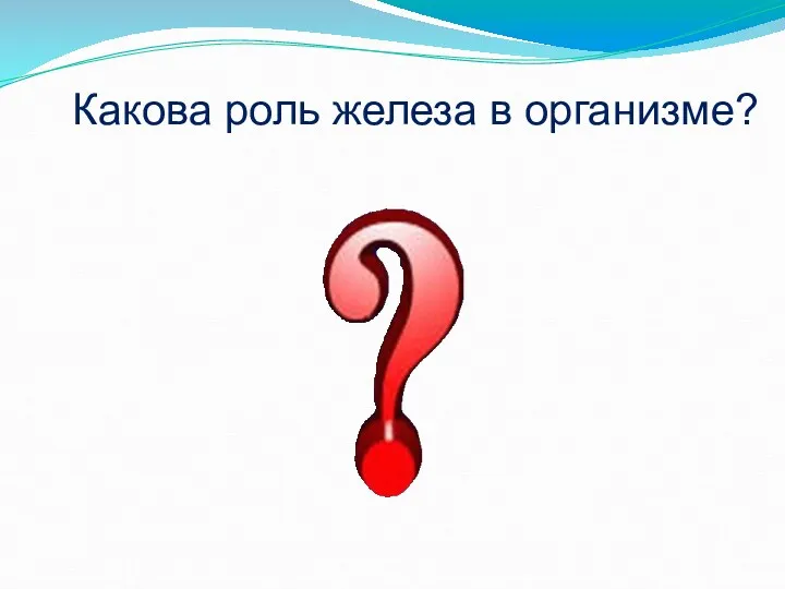 Какова роль железа в организме?