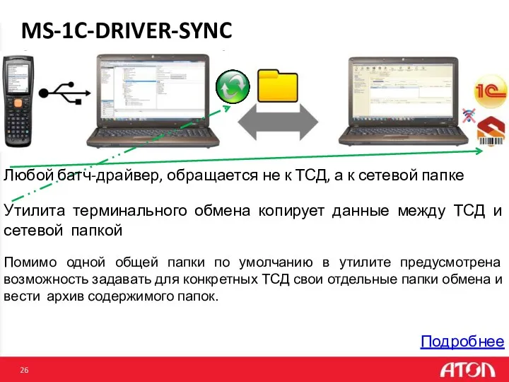 MS-1C-DRIVER-SYNC (дополнительно) Любой батч-драйвер, обращается не к ТСД, а к