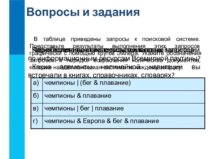 Вопросы и задания Что обеспечивают гиперссылки в плане навигации по